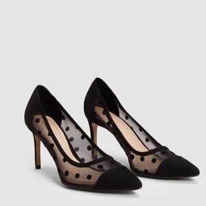 Mango Plumeti Stiletto Heels